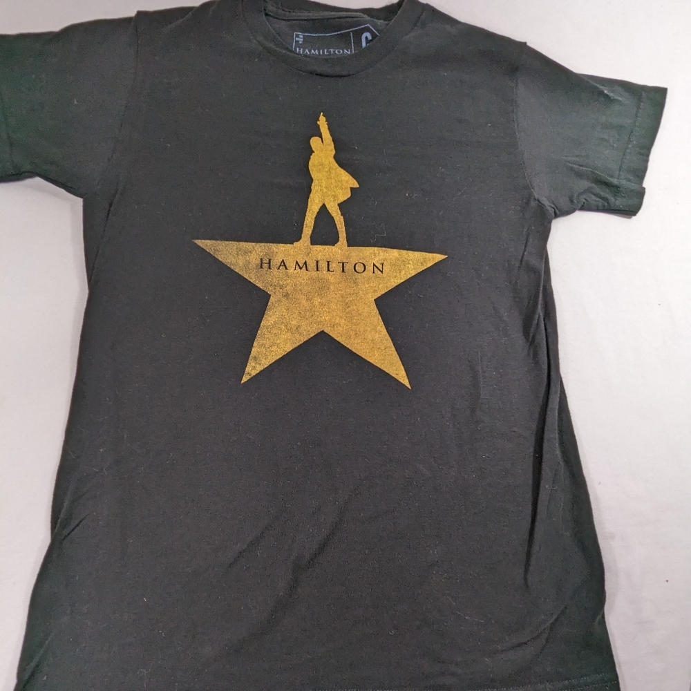 Hamilton the Musical FEATURING Silhouette above Star Logo Medium